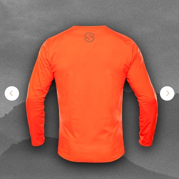 Stellar Equipment Long Sleeve Performance Shirt. Mens Sz Large orange - Picture 2 of 7